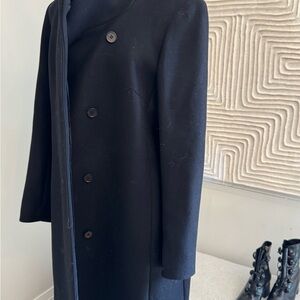 Reiss Black Wool Blend Coat